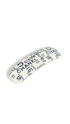 What Goes Around Comes Around Chanel White Acrylic Hair Clip