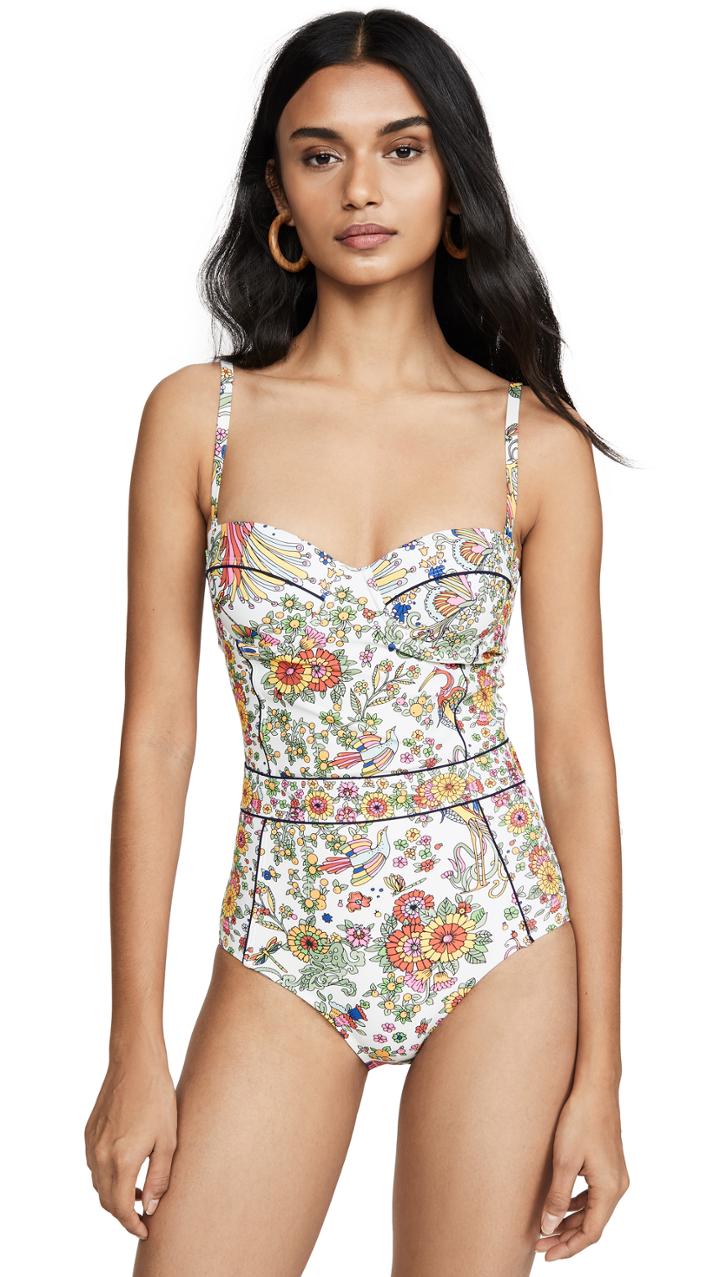 Tory Burch Printed Underwire One Piece