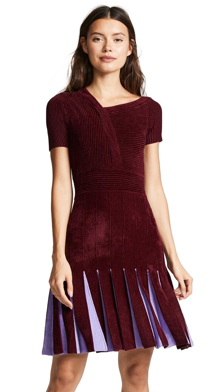 Yigal Azrouel Short Sleeve Flare Dress