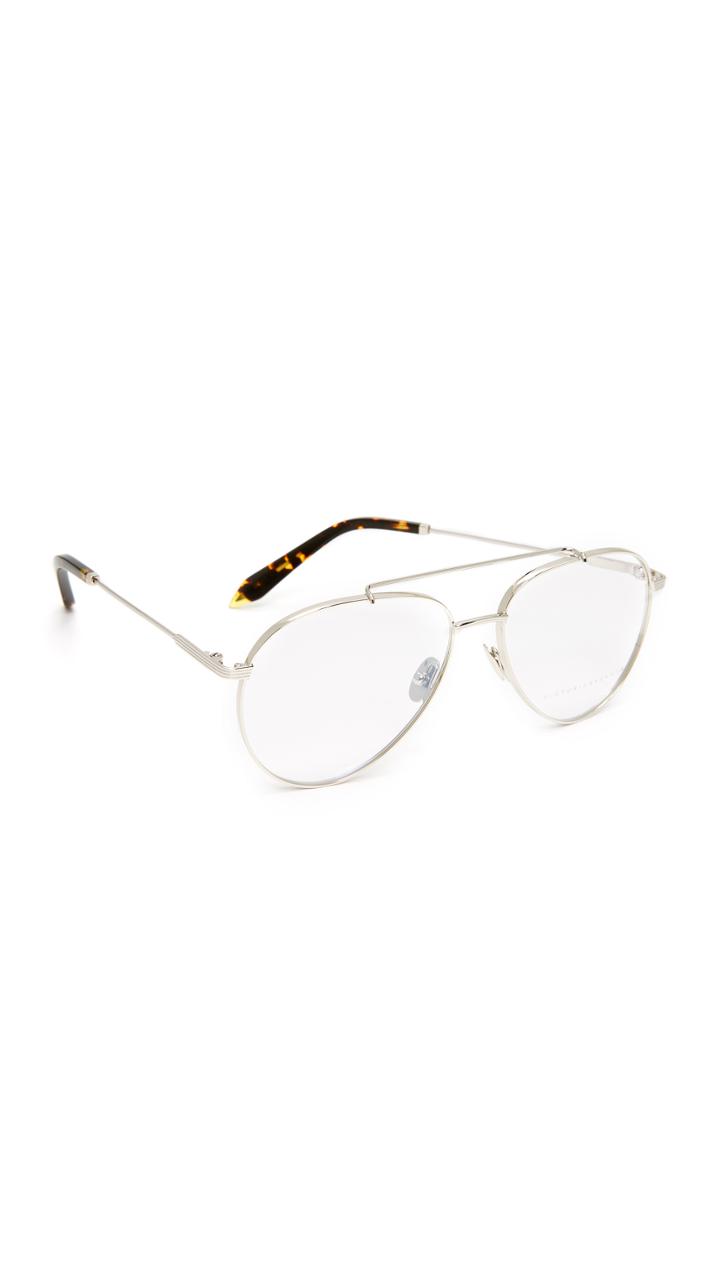 Victoria Beckham Grooved Aviator Glasses