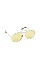 Victoria Beckham Soft Metal Aviator Sunglasses