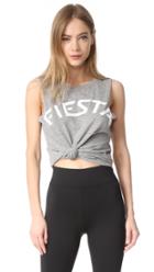 Sol Angeles Fiesta Raw Sleeve Muscle Tank