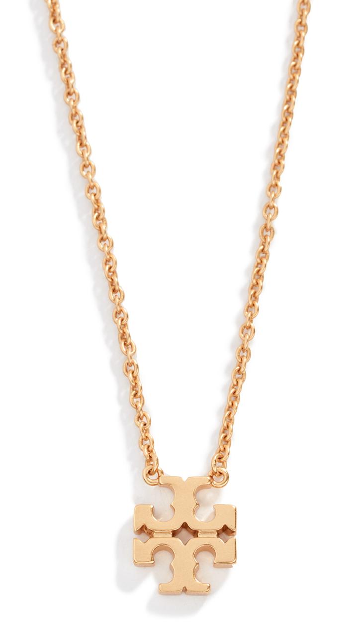 Tory Burch Logo Charm Delicate Necklace