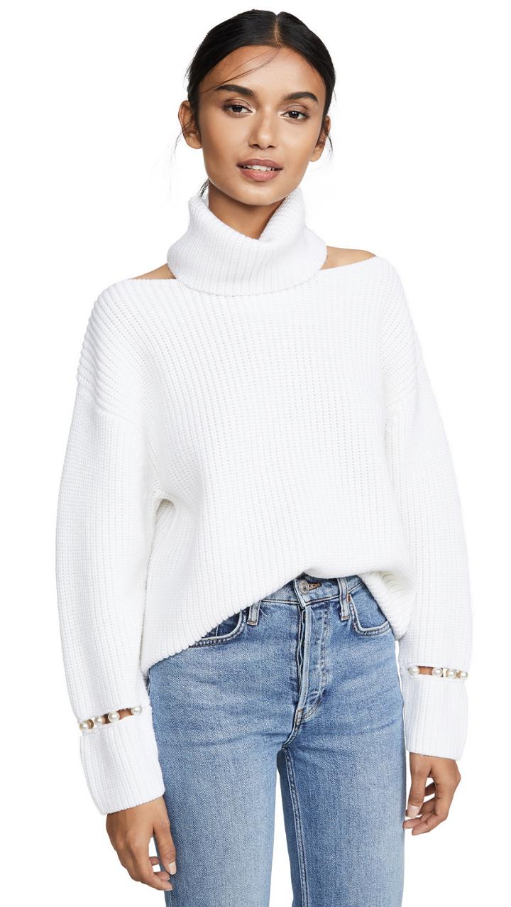 Alice Olivia Lara Cold Shoulder Sweater