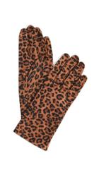 Carolina Amato Leopard Print Gloves