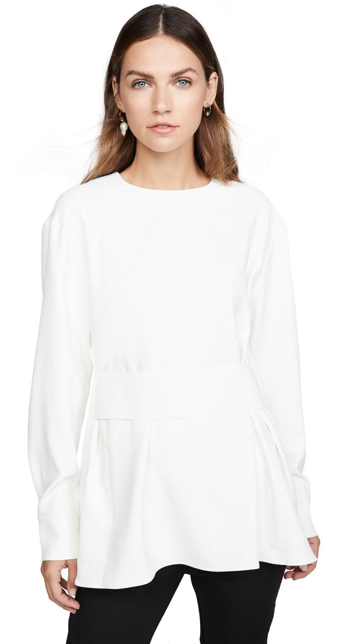Tibi Peplum Top W Side Zippers