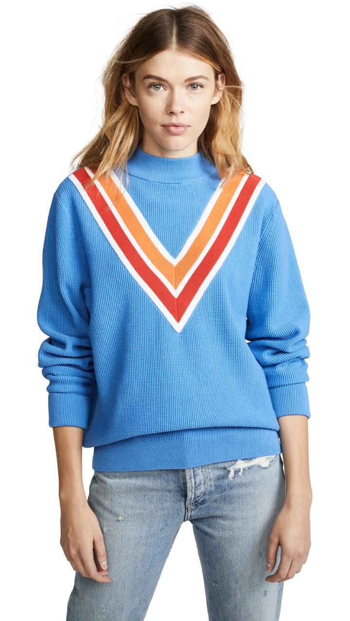 Tory Sport Performance Chevron Sweater