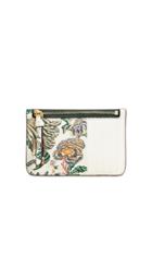 Tory Burch Floral Tassel Top Zip Card Case