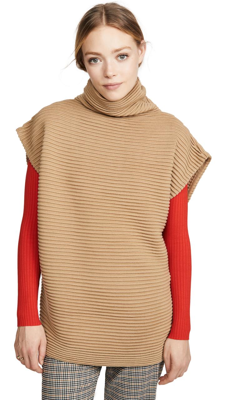 Victoria Victoria Beckham Sleeveless Funnel Neck Sweater