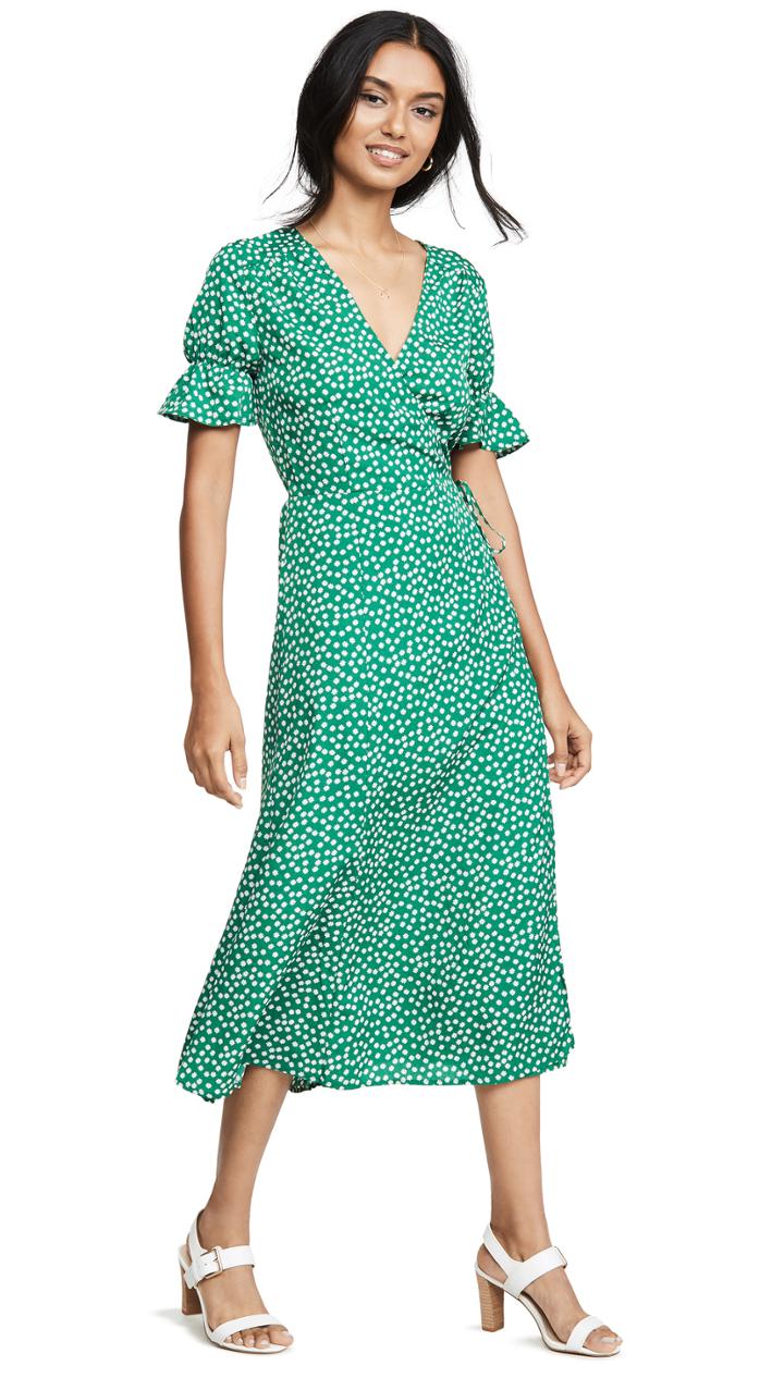 Re:named Re: Named Drew Polka Dot Wrap Dress