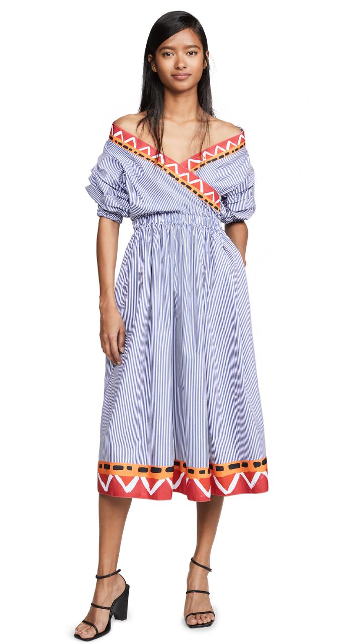 Stella Jean V Neck Shirtdress