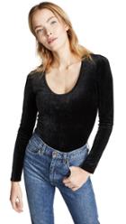 Theory Basic Velour Long Sleeve Top
