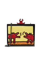 Alice Olivia X Keith Haring Abbey Embellished Clutch