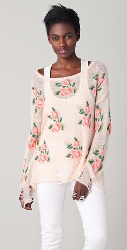 Wildfox Wildfox White Label Prairie Rose Sweater