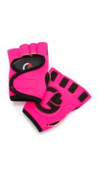 G Loves Hot Pink With Black Workout Gloves