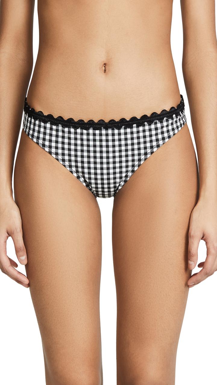 Shoshanna Classic Black Gingham Bikini Bottoms