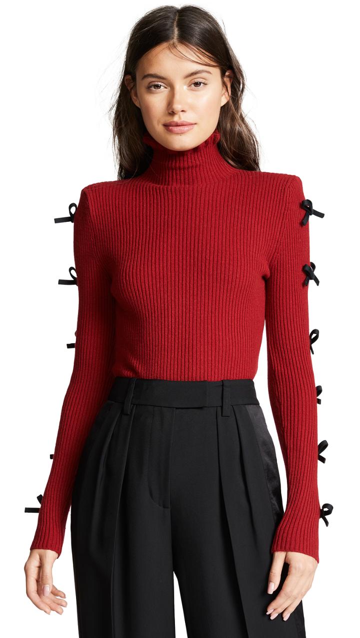 Shushu Tong Ribbed Knit With Bows