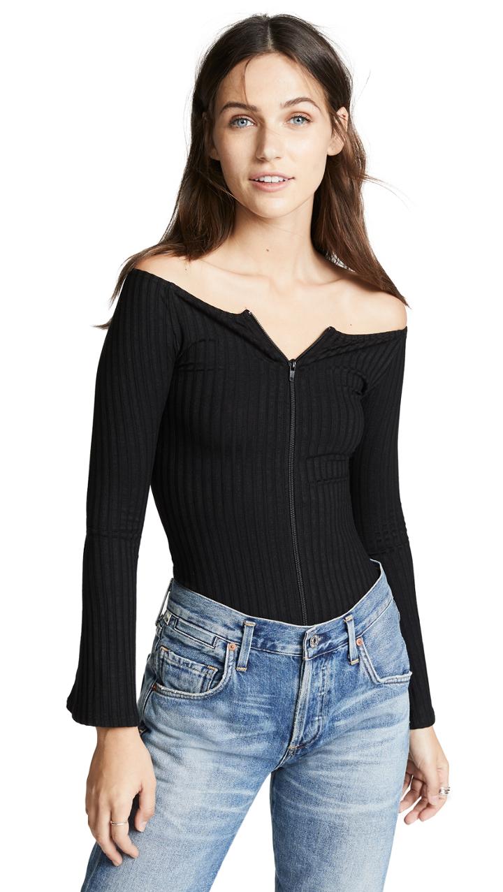 Lna Tori Zip Up Top