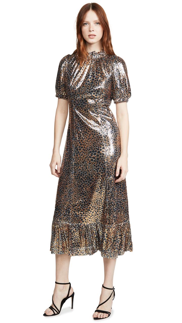Sea Sequin Midi Dress