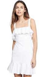 Susana Monaco Fitted Double Ruffle Dress