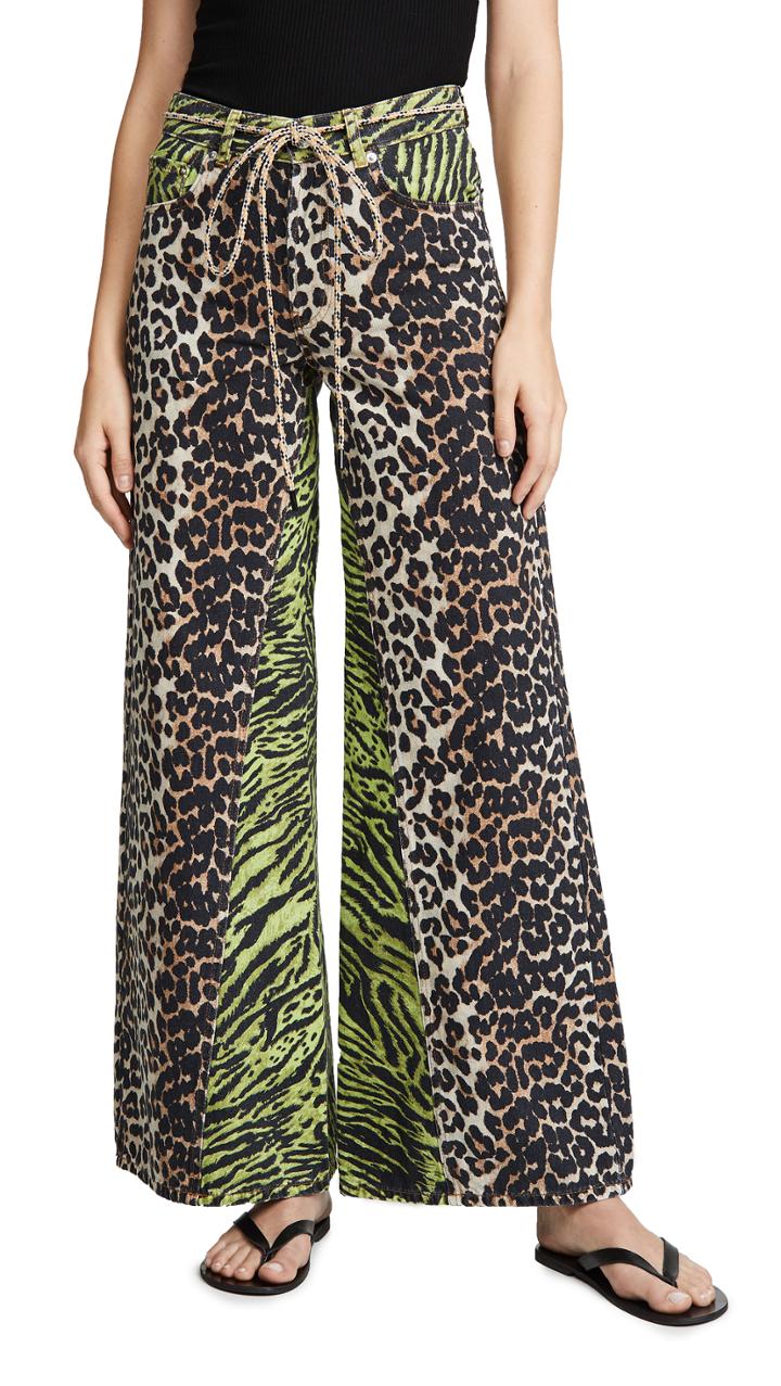 Ganni Print Denim Jeans