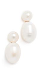 Lele Sadoughi Double Drop Freshwater Pearl Earrings