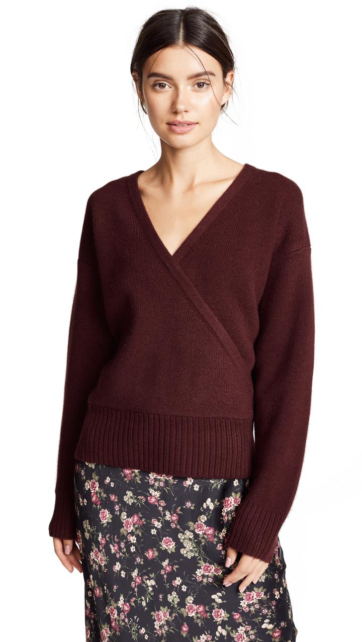 Le Kasha London Cashmere V Wrap Sweater