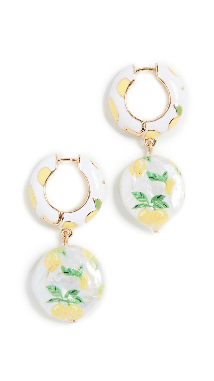 Baublebar Lemon Huggie Drop Earrings