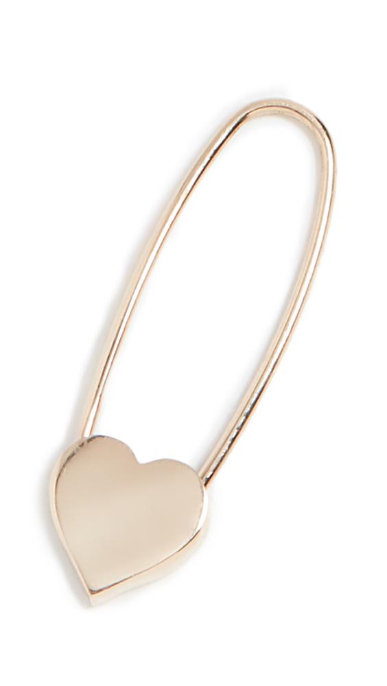 Loren Stewart Heart Safety Pin Earring