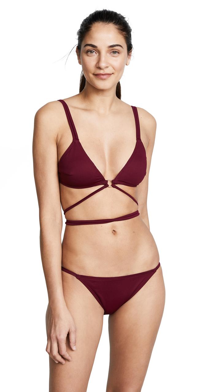 Cushnie Et Ochs Cece Bikini Top With Ring Detail