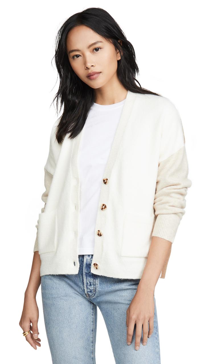 Madewell Colorblock Catalpa Cardigan