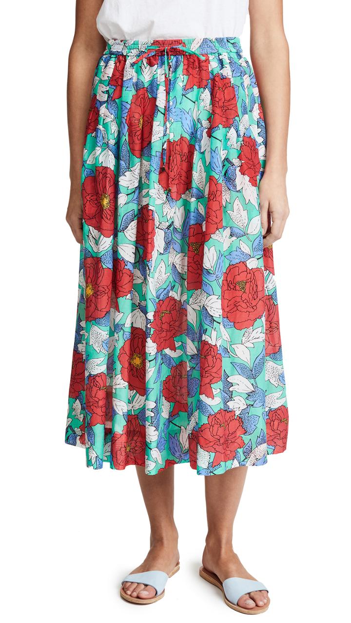 Diane Von Furstenberg Drawstring Midi Skirt