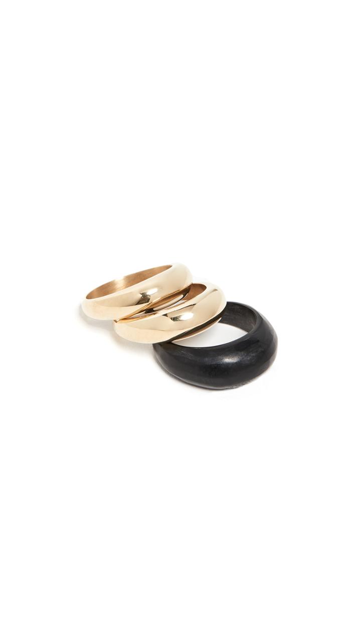 Soko Mixed Material Stacked Rings