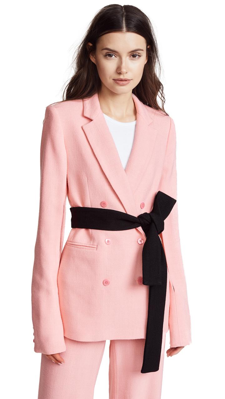Hellessy Willow Belted Blazer With Sleeve Slits