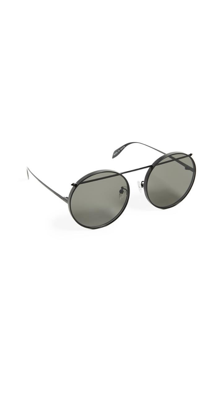 Alexander Mcqueen Piercing Round Sunglasses
