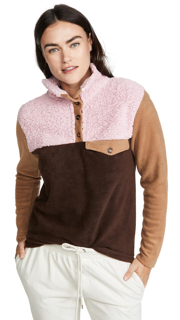 One By Donni One By Tri Fleece Pullover