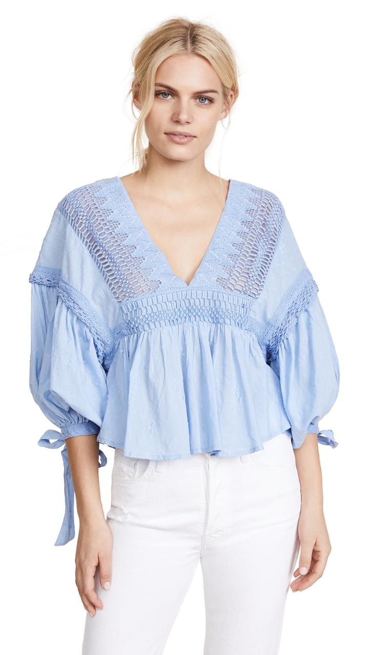Free People Drive You Mad Blouse
