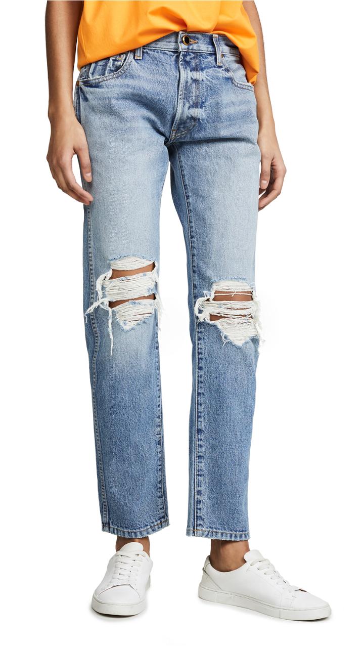 Khaite Kyle Relax Low Rise Jeans
