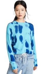 Autumn Cashmere Cashmere Blotch Print Boyfriend Crew Sweater