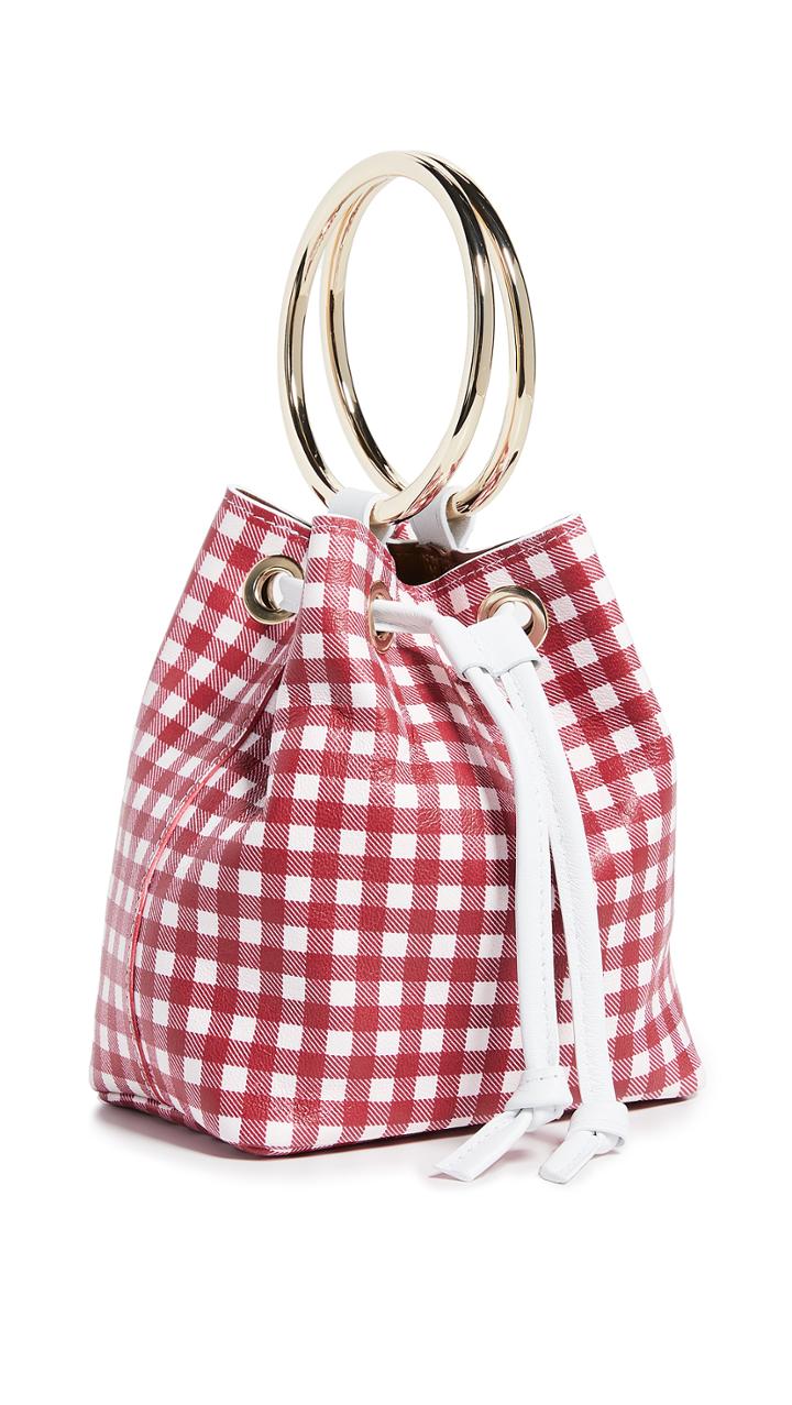 Maison Boinet Small Gingham Bucket Bag