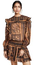 Philosophy Di Lorenzo Serafini Patterned Ruffle Trim Dress