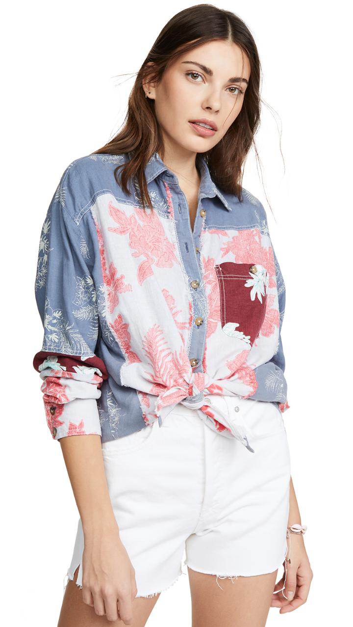 Free People Chasing Waves Button Down