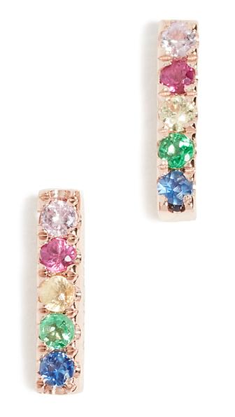 Gabriela Artigas 14k Gold Rainbow Stud Earring