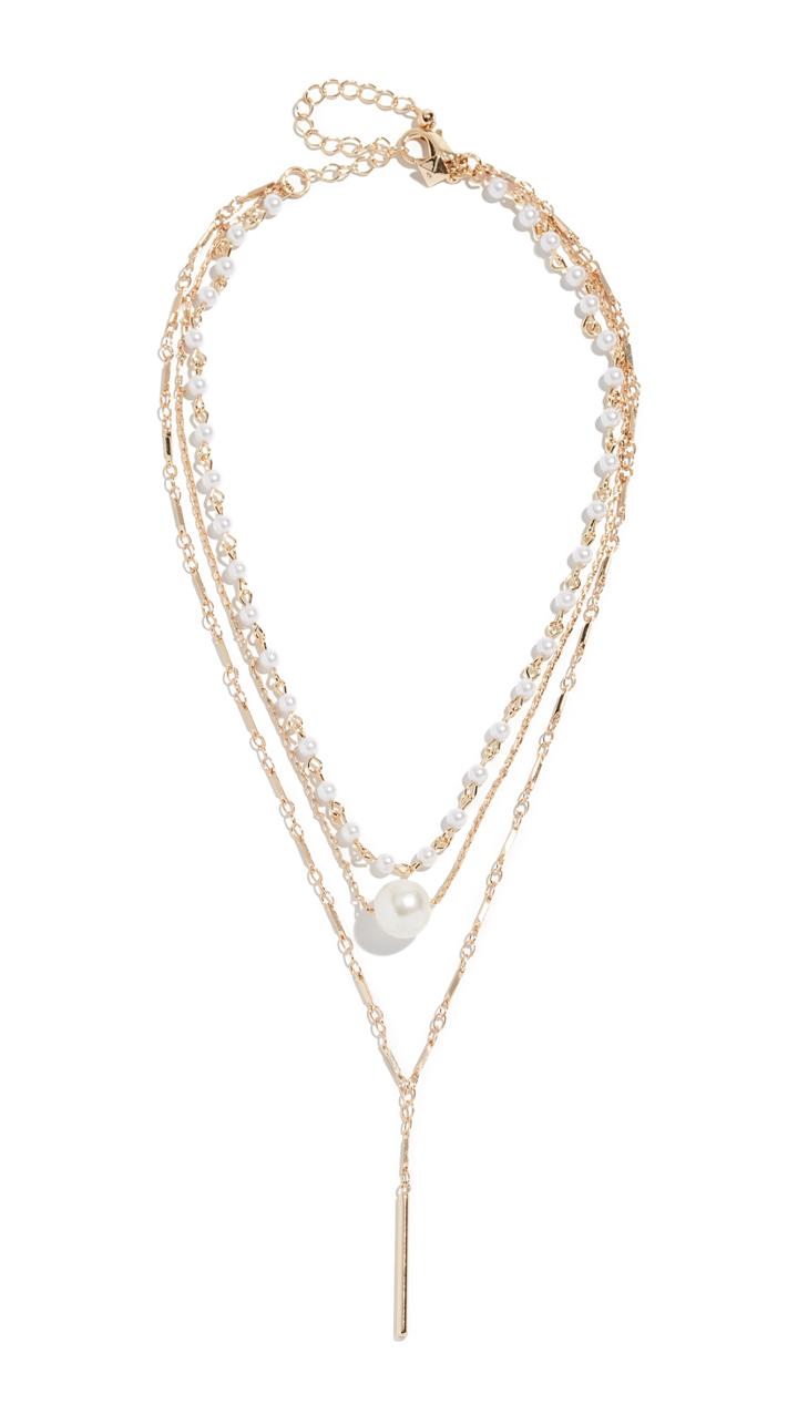 Rebecca Minkoff Sophia Solo Pearl Layered Necklace