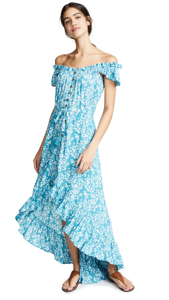 Tiare Hawaii Rose Long Dress