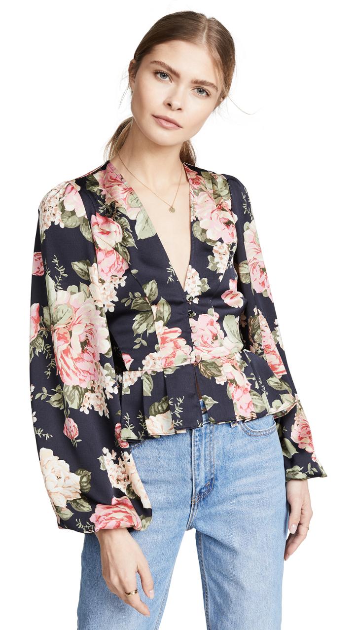 Divine Heritage V Neck Blouse