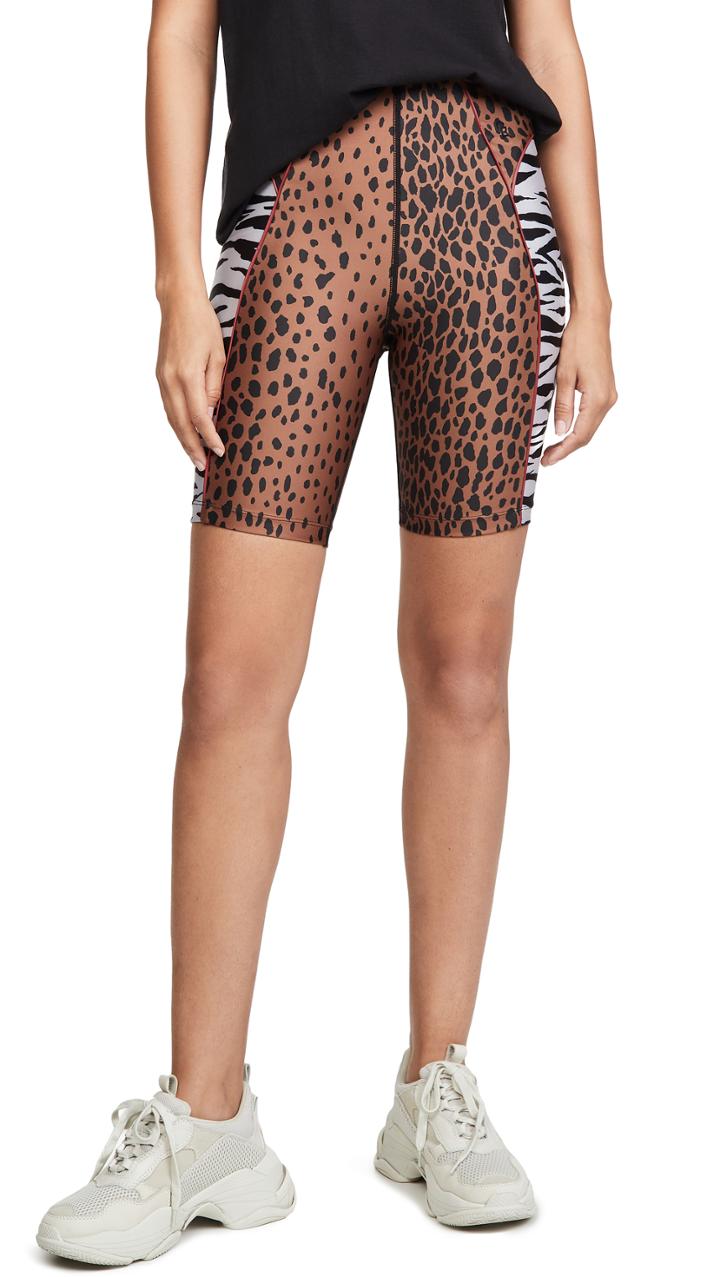 Good American Active Animal Mix Biker Shorts