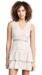 Alice Olivia Tonie Embroidered Eyelet Dress