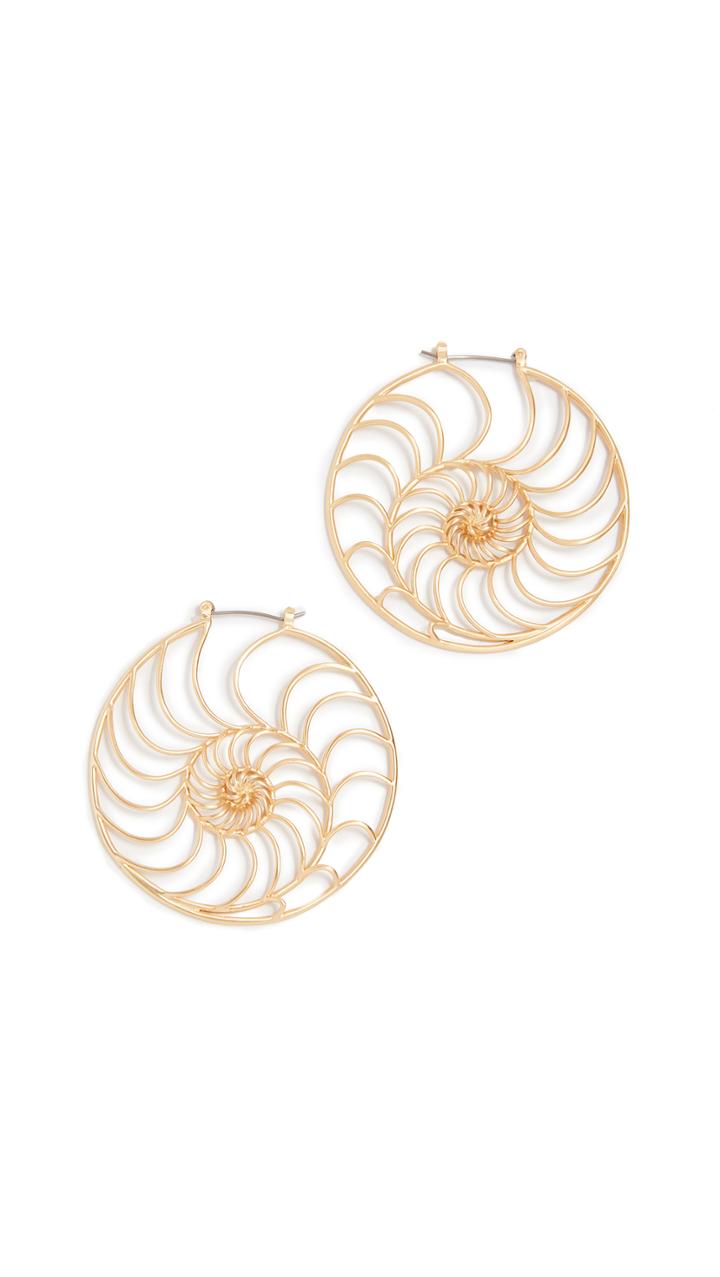 Tory Burch Fiddlehead Fern Earrings