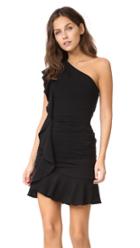 Veronica Beard Kingston Asymmetrical Ruffle Mini Dress